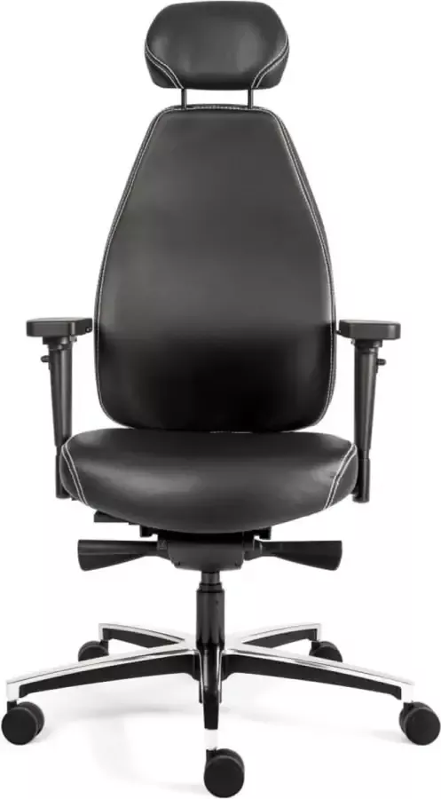Sit And Move Therapod X Hoofdsteun Bureaustoel Zwart leder