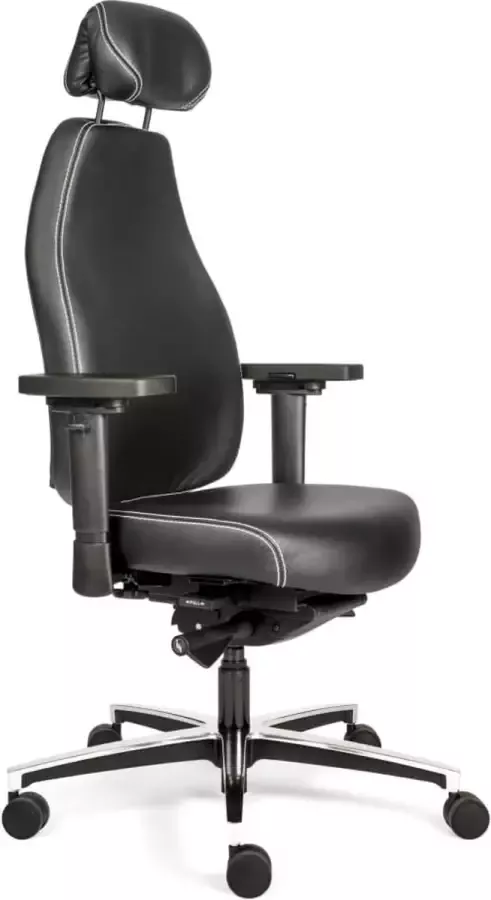 Sit And Move Therapod X Hoofdsteun Bureaustoel Zwart leder