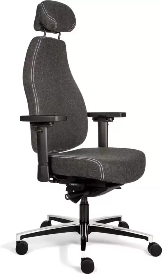 Sit And Move Therapod X Hoofdsteun Donkergrijs Bureaustoel Wolvilt Fenice