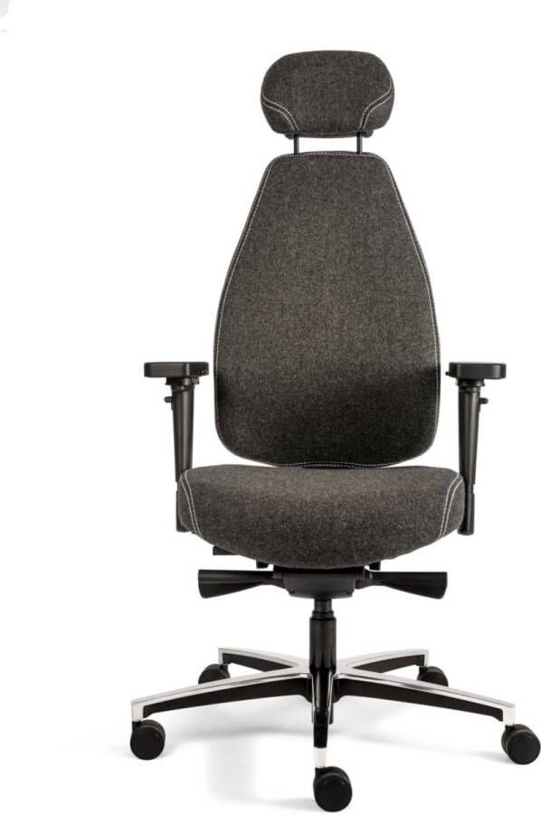 Sit And Move Therapod X Hoofdsteun Donkergrijs Bureaustoel Wolvilt Fenice