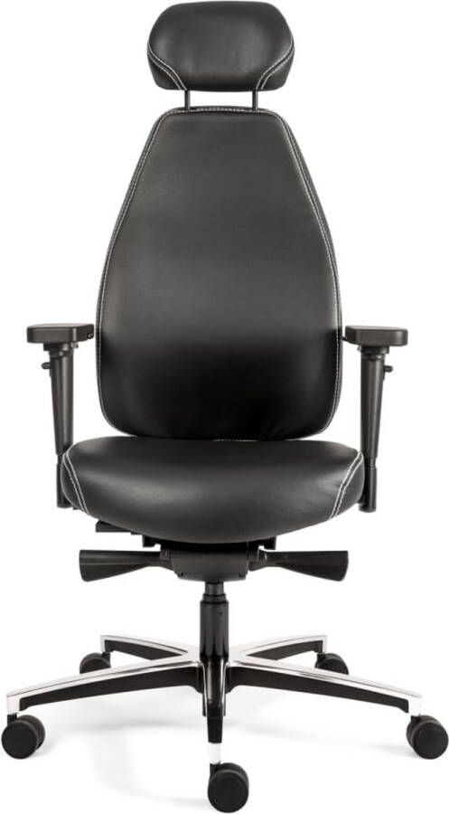 Sit And Move Therapod X Hoofdsteun Zwart Leder Bureaustoel