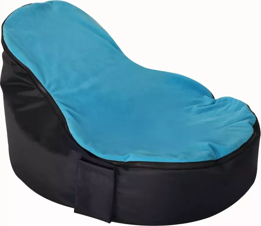 Sit&Joy Baby zitzak 'Dinga' Aqua (Blauw) Baby 2x wasbare hoes Waterbestendig Dubbel gestikt Gevuld met Flexipearl Sit&Joy