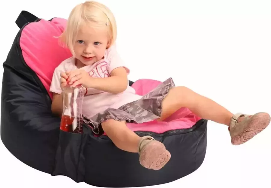 Sit&Joy Baby zitzak 'Dinga' Pink (Roze) Baby 2x wasbare hoes Waterbestendig Dubbel gestikt Gevuld met Flexipearl Sit&Joy