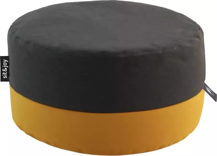 Sit & Joy Sit&joy poef zitzak volwassenen buiten ligbed stoel tuin Duo Rondo Medium Mosterdgeel