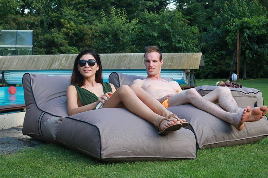 Sit & Joy Sit&joy Ligbed Hawaii Marineblauw Zitzak Volwassenen Buiten Ligbed Stoel Tuin Hawaii Antraciet - Foto 3