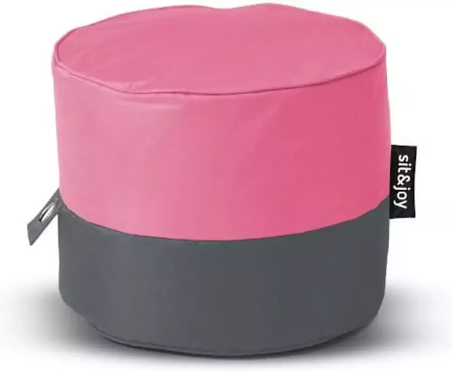 Sit & Joy Sit&Joy Rondo Pink Poef Zitzak kind en volwassen Binnen Stoel Antraciet - Foto 2