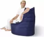 Sit & Joy Sit&Joy Dolce Navy Blue Zitzak Volwassenen Binnen en Buiten Stoel Dolce Antraciet - Thumbnail 1