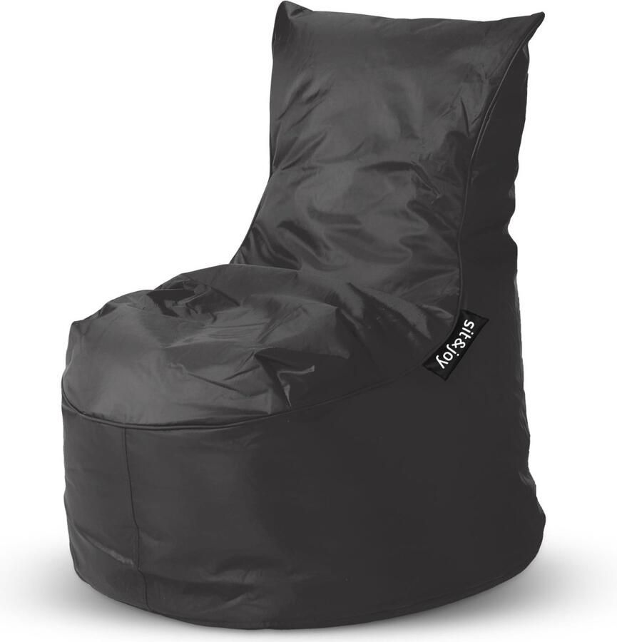 Sit&Joy Zitzak 'Dolce' Black (Zwart) Volwassenen Indoor & Outdoor Waterbestendig Dubbel gestikt Gevuld met Flexipearl Sit&Joy