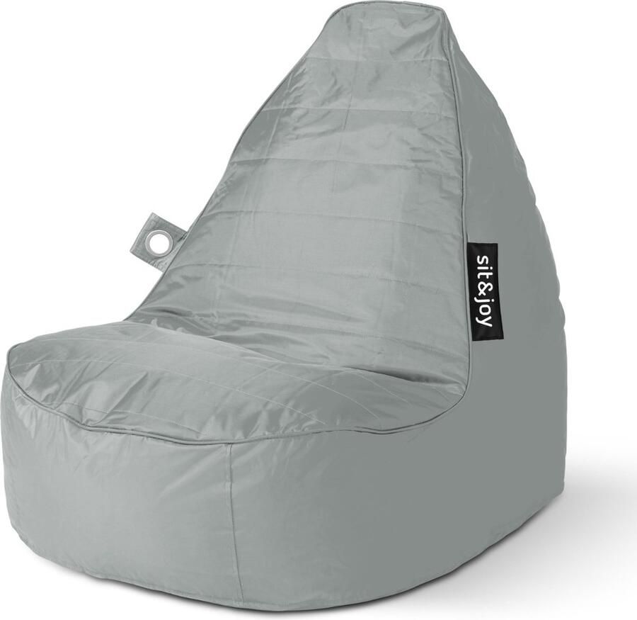 Sit&Joy Zitzak 'Senza' Grey (Grijs) Volwassenen Indoor & Outdoor Waterbestendig Dubbel gestikt Gevuld met Flexipearl Sit&Joy