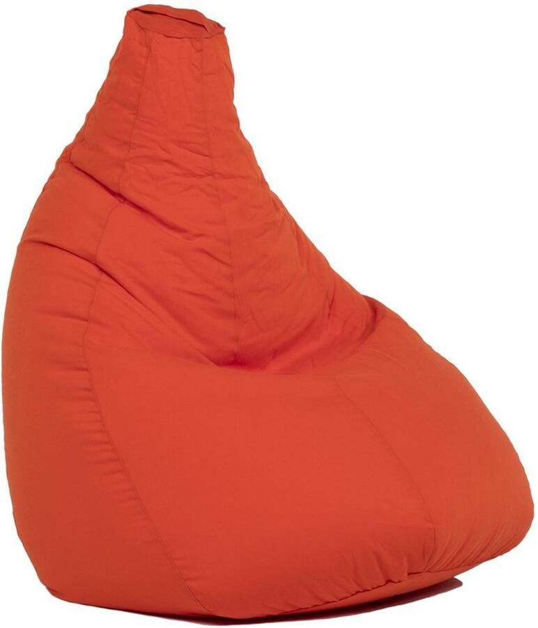 Sit On It Poire Katoen Zitzak Kinderkamer Oranje Comfortabel en Hip Duurzaam en Lichtgewicht