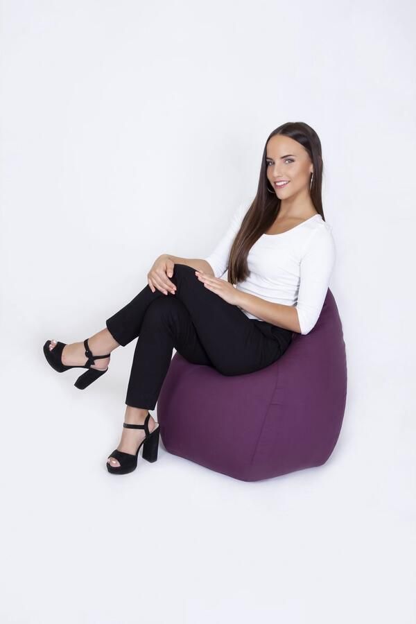 Sit On It Poire-katoen Zitzak Kinderkamer Violette kleur Comfortabel en Hip Duurzaam en Lichtgewicht - Foto 2