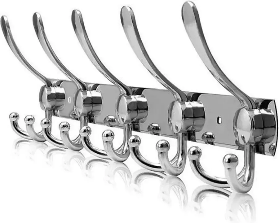 Sitna 15-Haakse Kapstok Muur Wand Kapstok Muurkapstok Handdoekrek RVS Chroom