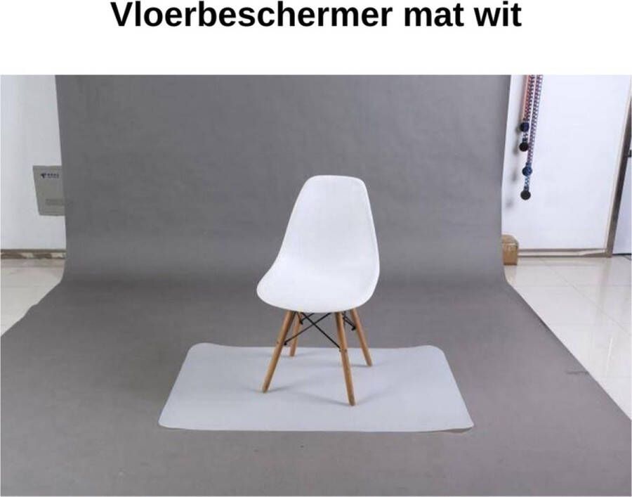 Sitna 150x120 cm Vloerprotector Mat Wit Vloerbeschermer Bureaustoel Mat Antikras Mat Bureauwiel Mat Vloermat Beschermend Anti slip