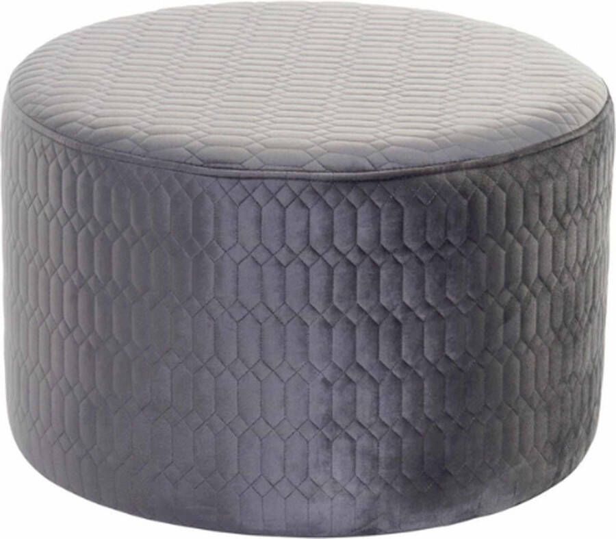 Maison de france footrest polyester mdf 55x55x35 grey grijs