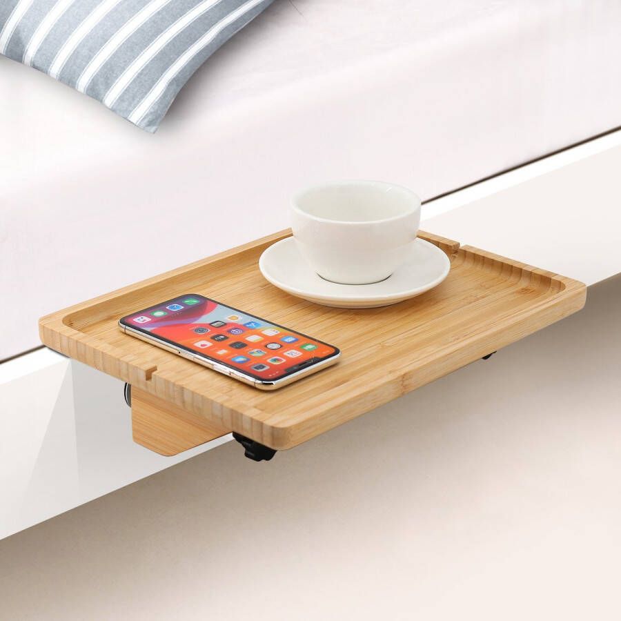 Skant Bedplank Zwevend nachtkastje Bamboe Minimalistisch