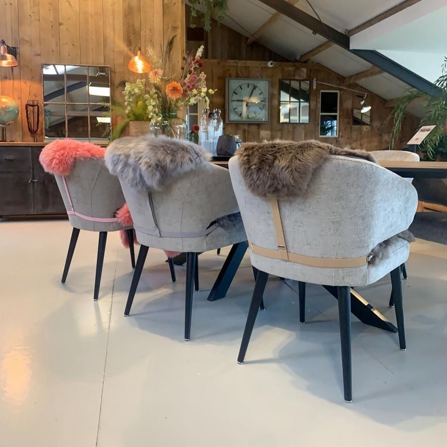 Skéépe Bevestigings elastiek schapenvacht Fauteuil Stoel Bevestiging Vachtspanner Verstelbaar Wit