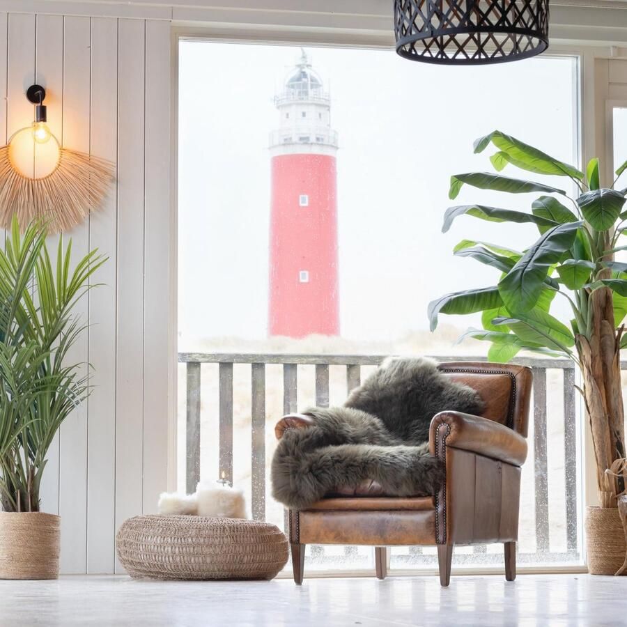 Skéépe Texels schapenvacht XL olijfgroen – echt & natuurlijk – XL: 110 x 70 cm. – stoel bank of vloerkleed
