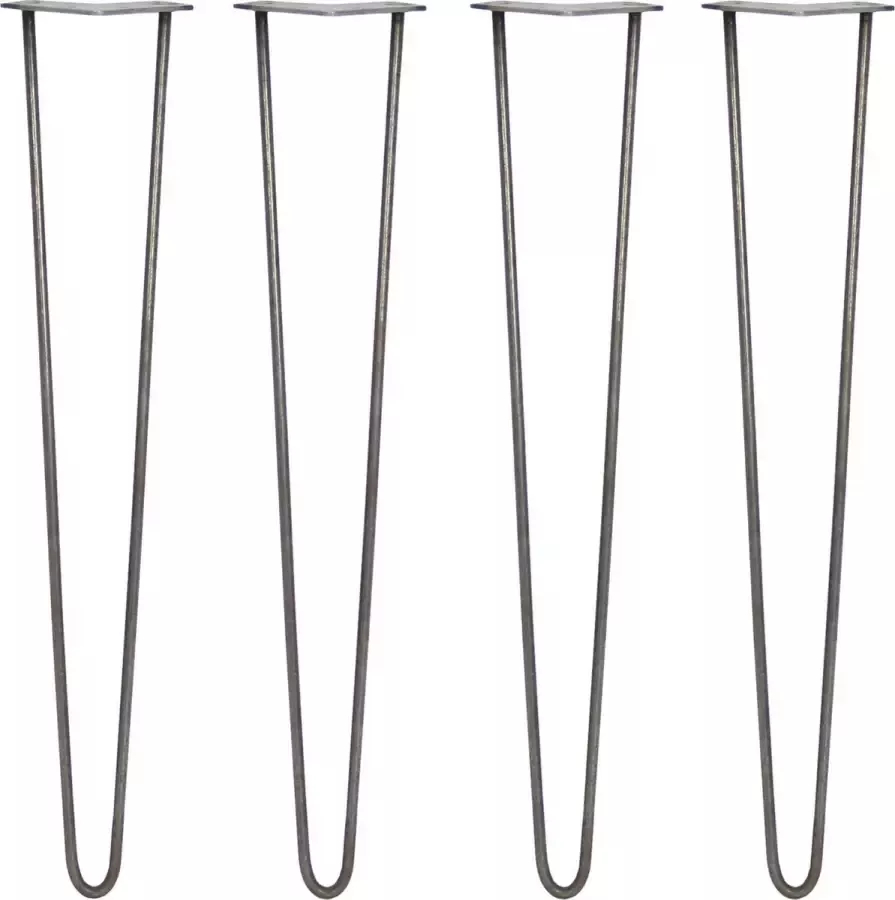SKISKI LEGS 4 x Tafelpoten pinpoten Lengte: 71cm 2 pin 10m Ruw Staal ™ Retro hairpin