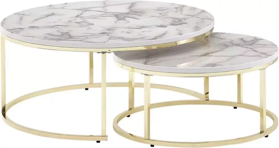 Sky Style Cherie Salontafel Set Wit Goud