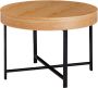 Sky Style design salontafel rond Ã˜ 69 cm met eiken look tafel met opbergruimte Lounge woonkamer tafel met metalen poten MDF bijzettafel - Thumbnail 1