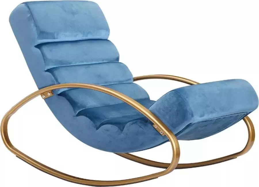Sky Style Lounger Relaxfauteuil Velvet Blauw