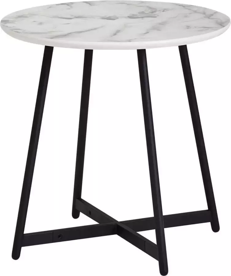 Sky Style Marmerlook Black Bijzettafel Rond 50 cm