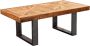 Sky Style moderne salontafel mango massief hout 105x40x55 cm tafel in industrieel design Salontafel met hout en metaal Rustieke salontafel - Thumbnail 1