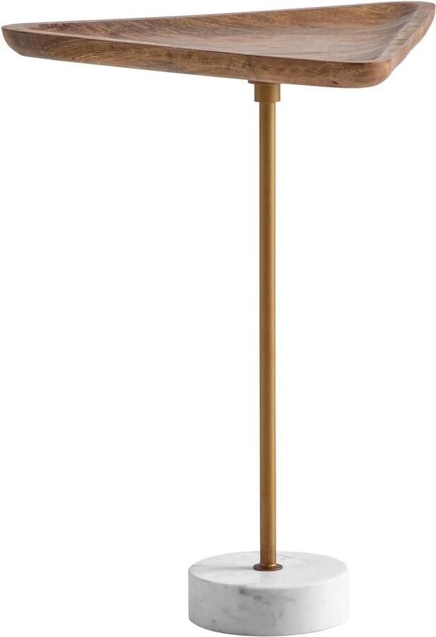 Sky Style Alto Driehoekige Bijzettafel Mango Hout Marmer