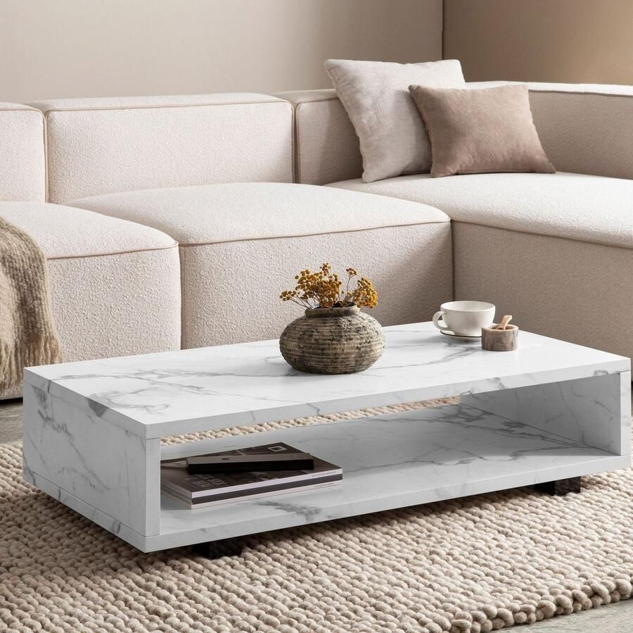 Sky Style Aven Marmer Wit Salontafel Rechthoek