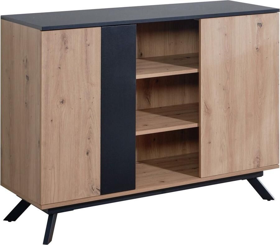 Sky Style Brandio Eiken | Zwart Dressoir 2-Deuren