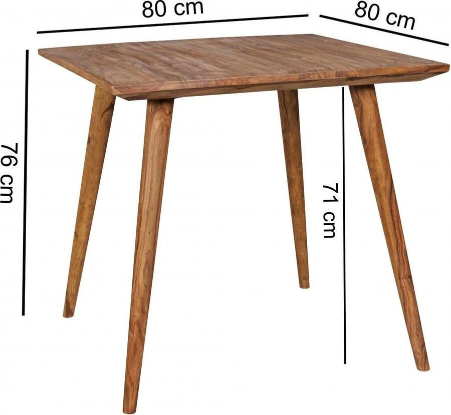 Wohnling Eettafel REPA sheeshamhout 80 cm WL1.966 - Foto 2