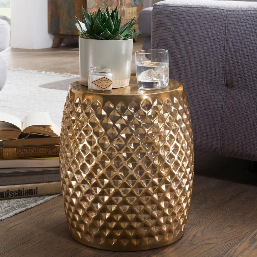 Wohnling Bijzettafel GUNA sheeshamhout bruin 45 cm