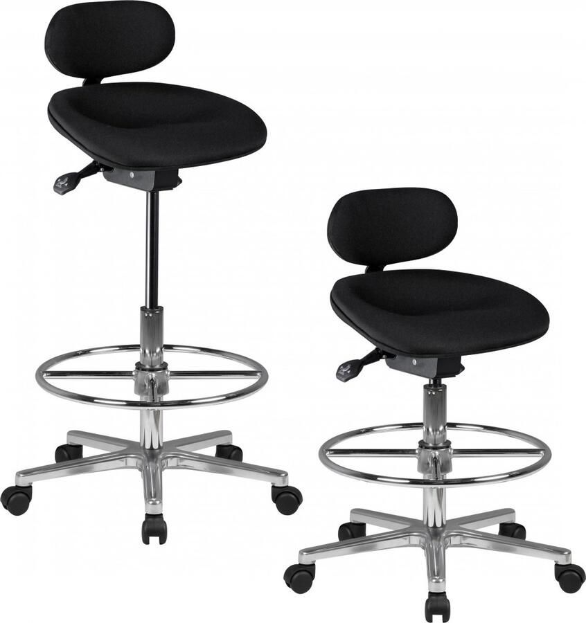 Sky Style kruk echt leer massief hout 45 x 53 x 40 cm moderne lederen kruk Kleine gestoffeerde houten kruk Turnbock kruk met lederen bekleding