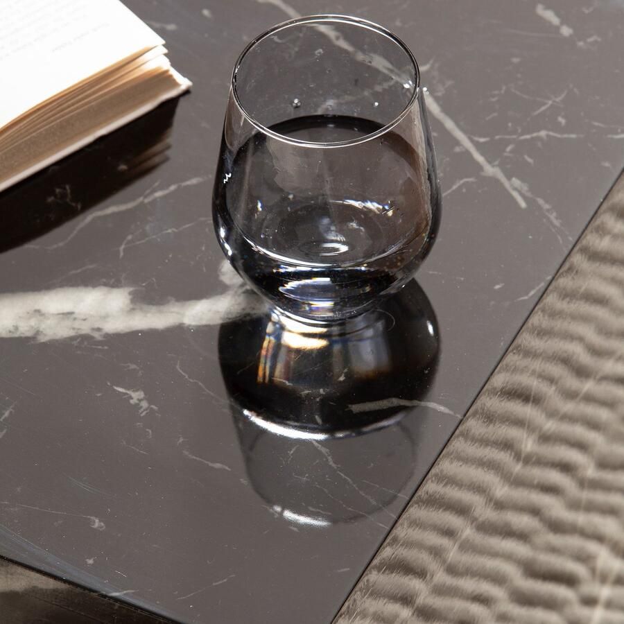 Sky Style Monobloc HG Zwart Salontafel Marmerlook