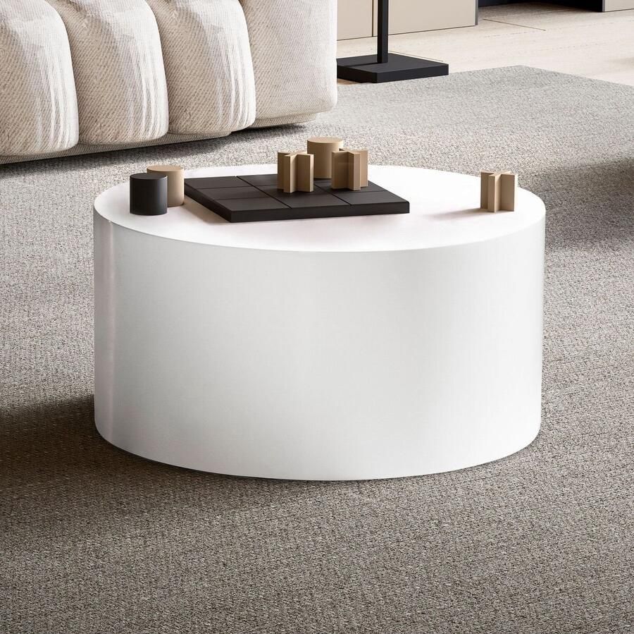 Sky Style Monobloc Hoogglans Wit Salontafel Rond