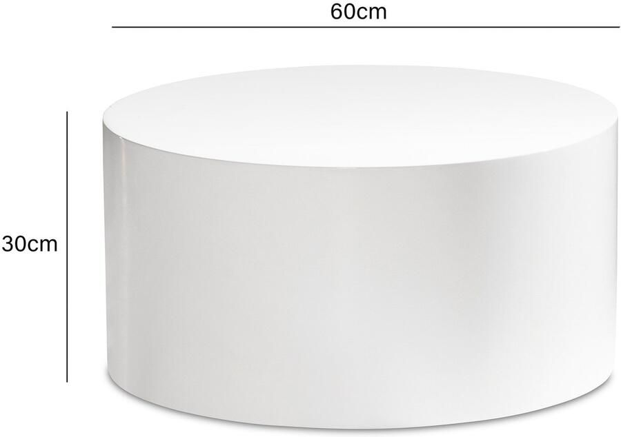 Wohnling Salontafel MONOBLOC wit 60x60x30 cm WL6.861 - Foto 2