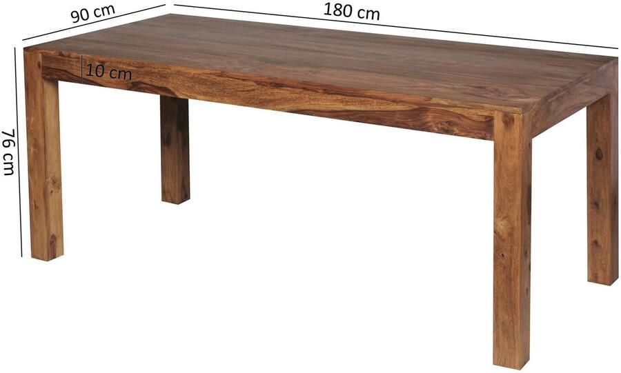 Wohnling Eettafel MUMBAI sheeshamhout 180x90 cm WL1.322