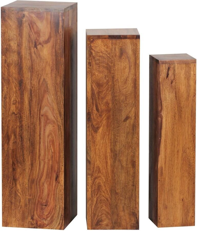 Wohnling Bijzettafelset sheeshamhout bruin 24x85x24 cm WL1.566 - Foto 2