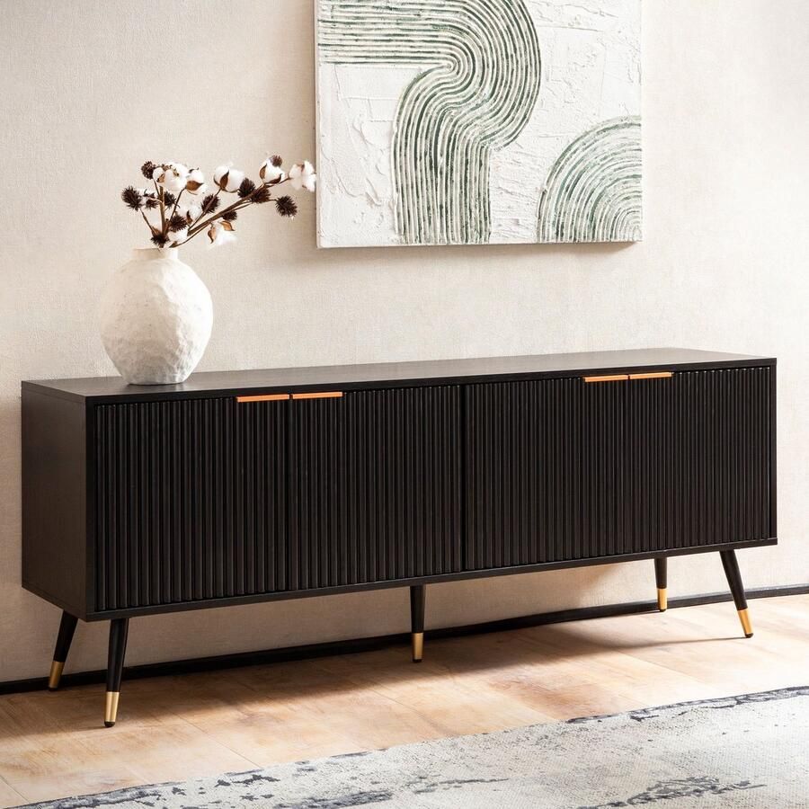 Sky Style Nobel Zwart TV-Meubel 4-Deuren