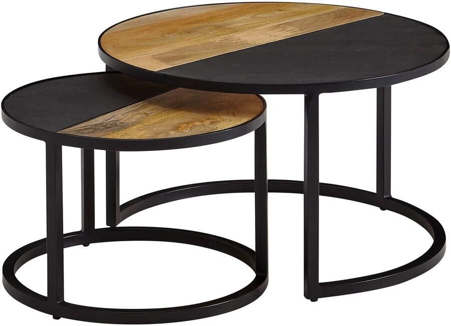 Sky Style Plus Salontafel Set Massief Mango Steen