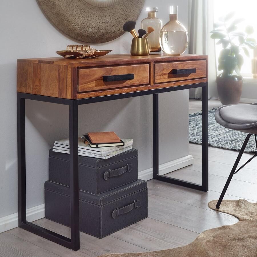 Wohnling Sidetable sheeshamhout 36x77x90 cm