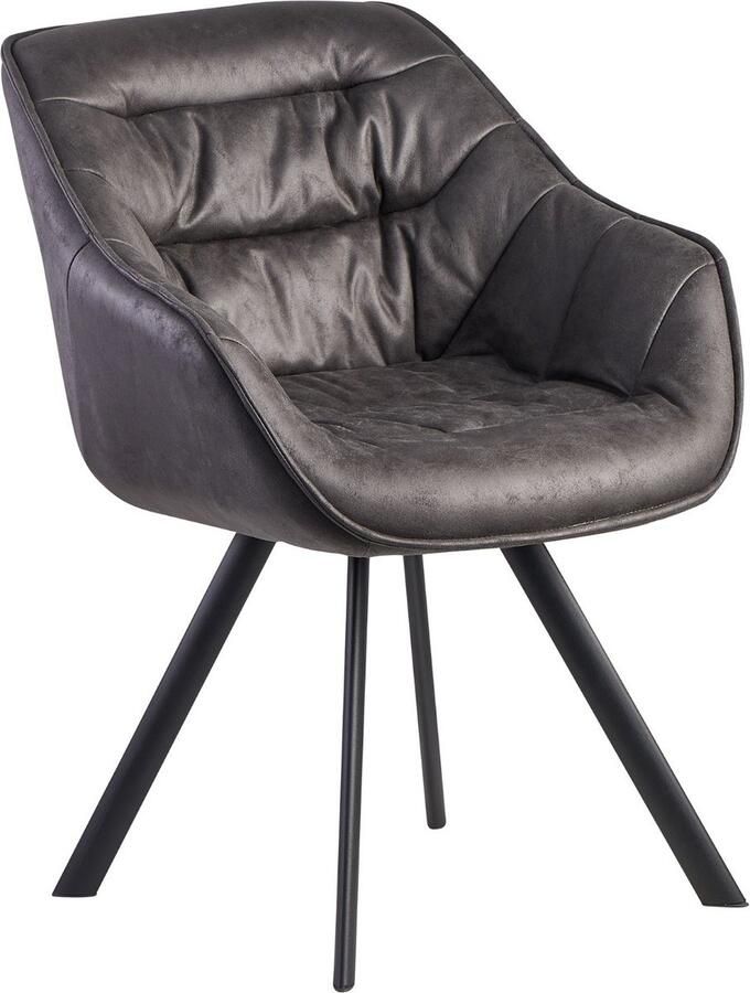 Sky Style Umea Suède Eetkamerstoel Grijs