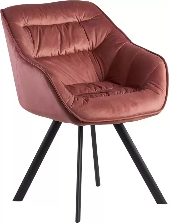 Sky Style 2x Umea Velvet Eetkamerstoel Roze