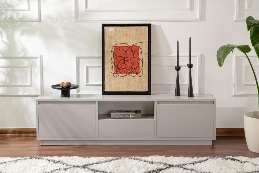 Arabic House Asir TV-meubel Grijs 160 x 29 5 x 42 cm