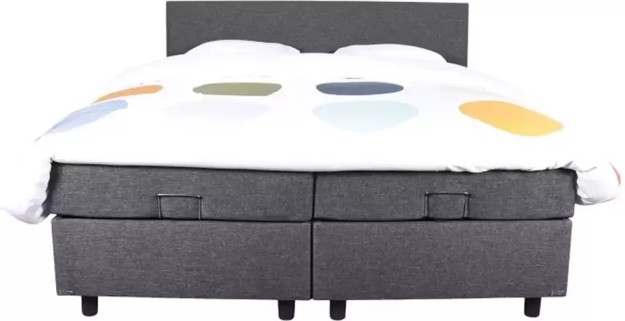 Slaapdirect Boxspring Dallas 140x200 Complete set inclusief hoofdbord + matras + topper