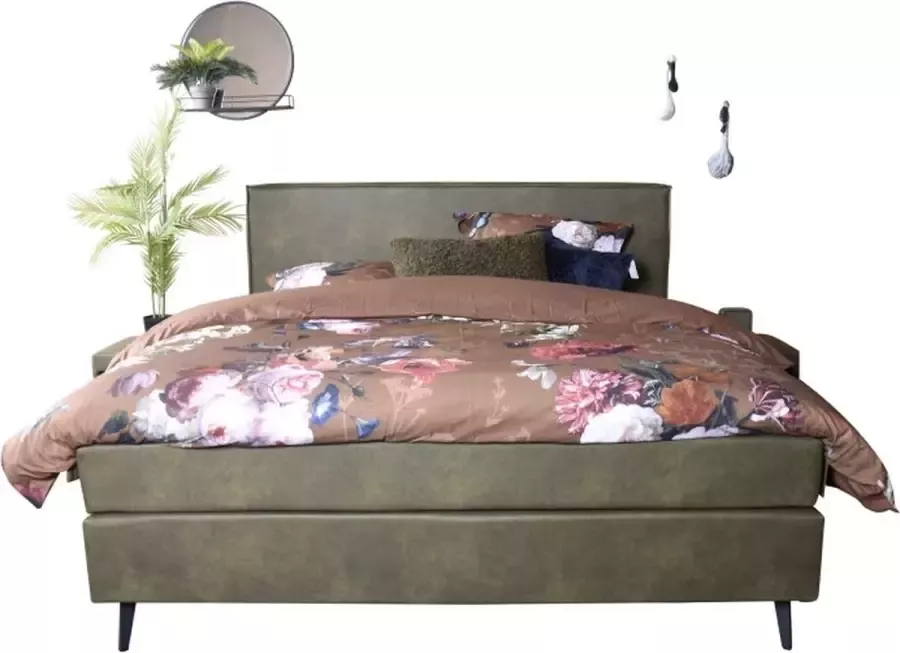 Slaapdirect Boxspring Kopenhagen 180x210 Complete set inclusief hoofdbord + matras + topper