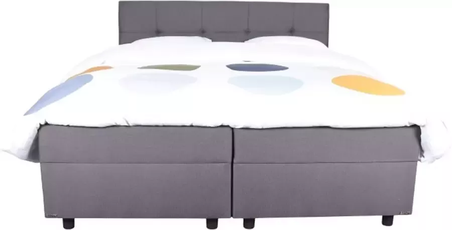 Slaapdirect Boxspring Seattle 180x200 Complete set inclusief hoofdbord + matras + topper