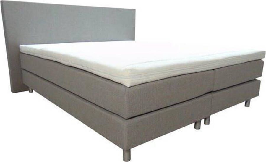 Slaaploods.nl Anda Boxspring inclusief matras 100x200 cm stof Grijs
