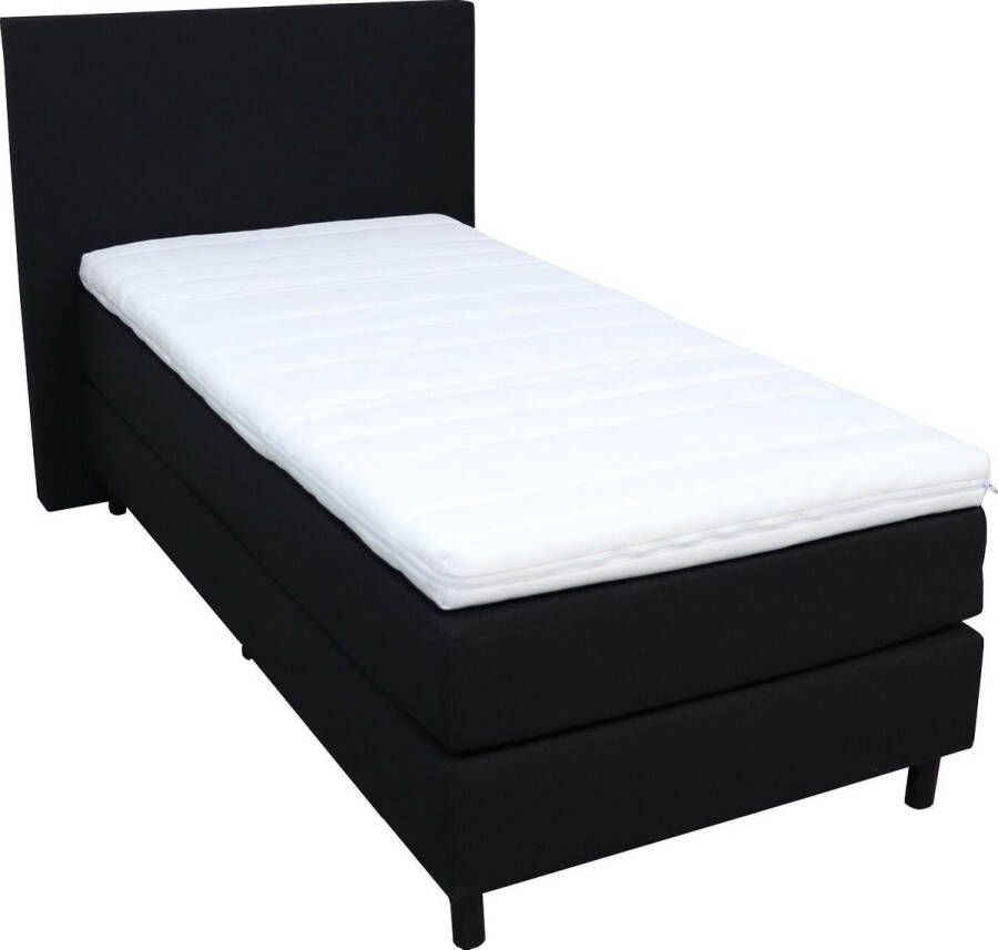 Slaaploods.nl Anda Boxspring inclusief matras 120x200 cm stof Zwart