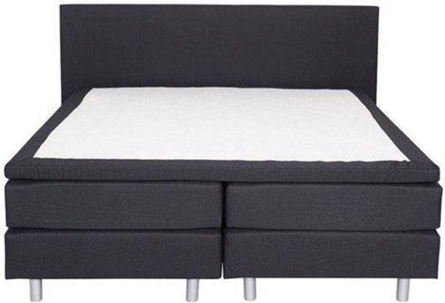 Slaaploods.nl Anda Boxspring inclusief matras 120x220 cm stof Zwart